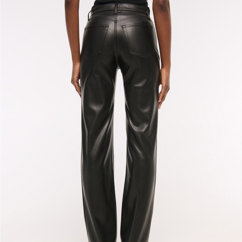 Black Leather Pants - 28 Long - Picture 2 of 7